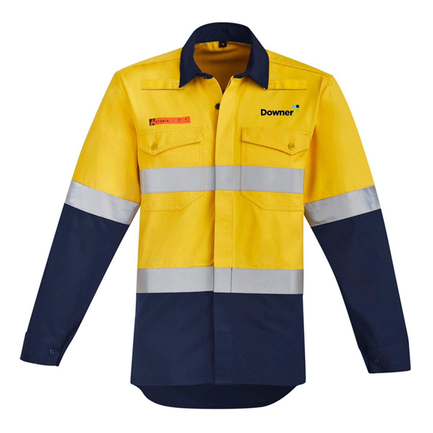 HRC 2 Open Front Shirt         - Yellow/Navy