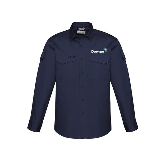 Rip Stop L-S Shirt      - NAVY