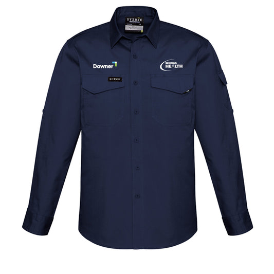 Mens Rugged Cooling L-S Shirt - NAVY