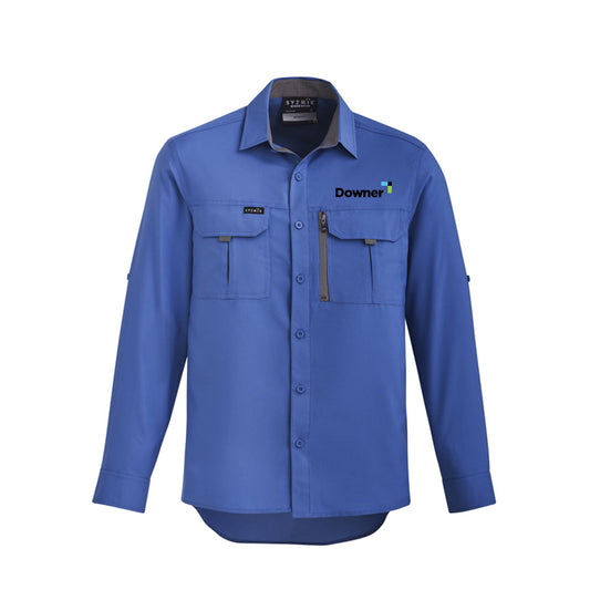 Mens Outdoor Long Sleeve Shirt - BLUE