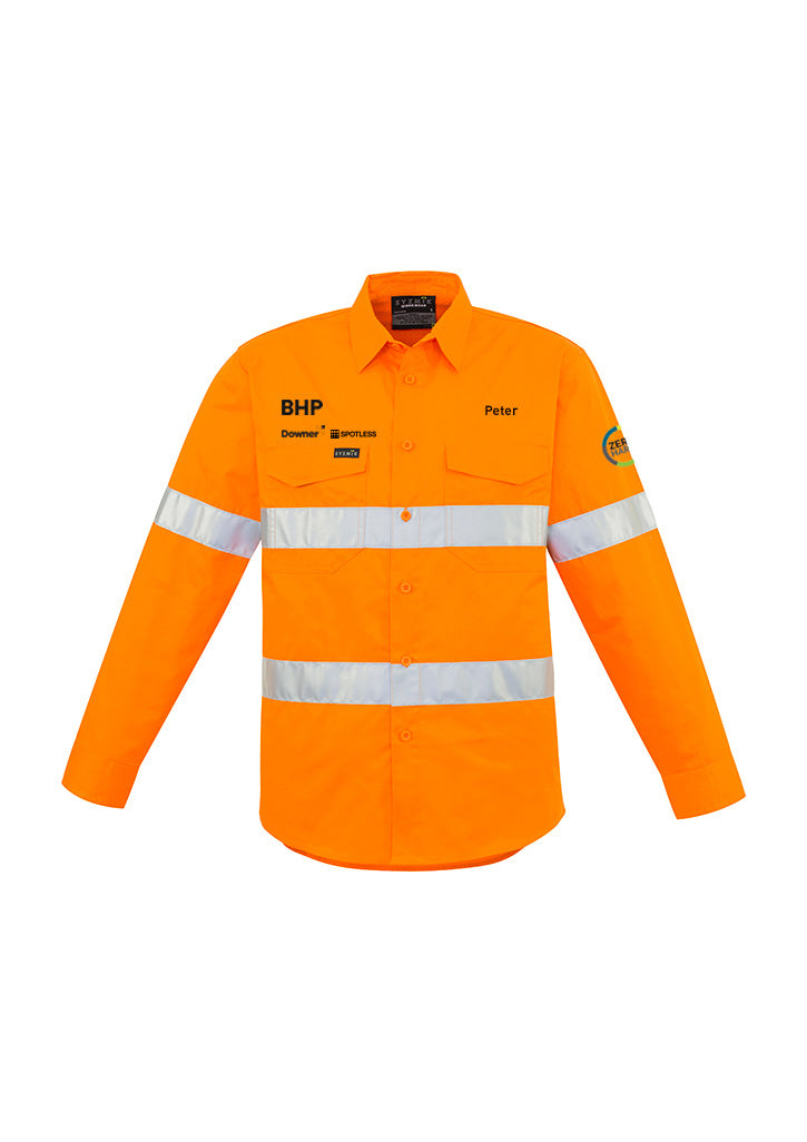 Hi Vis Hoop Taped Shirt - Personalised - Orange