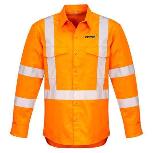 X Back Taped Shirt      - Orange
