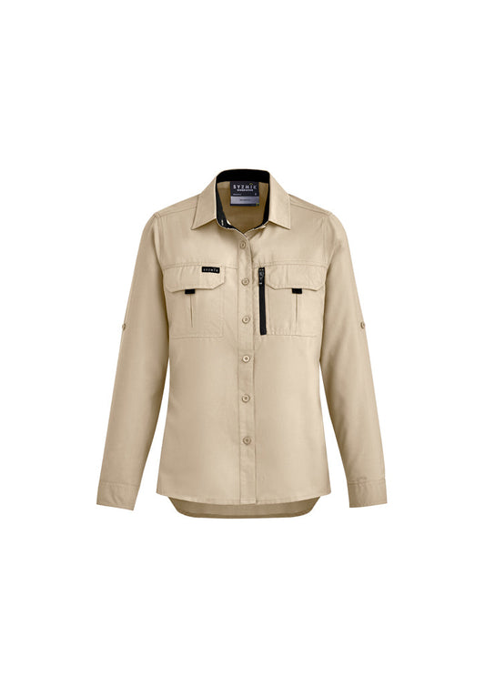 Ladies Outdoor Shirt L-S       - SAND