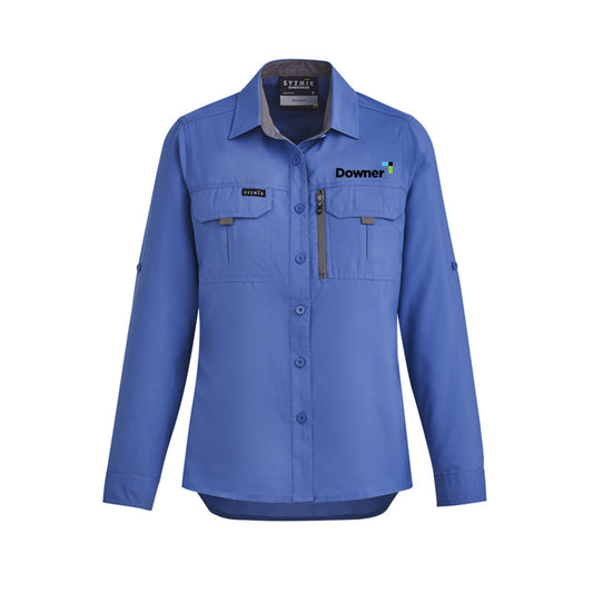 Womens Outdoor Long Sleeve Shirt - Blue