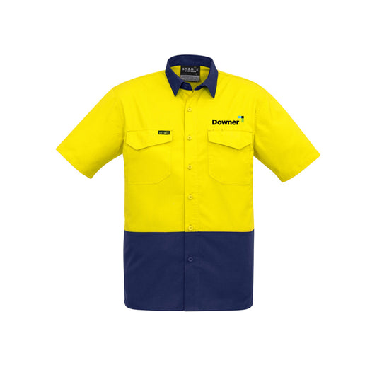 S-S Rugged Shirt - Yellow-Navy