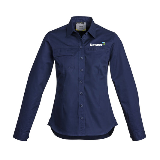 Tradie L-S Shirt Womens - BLUE